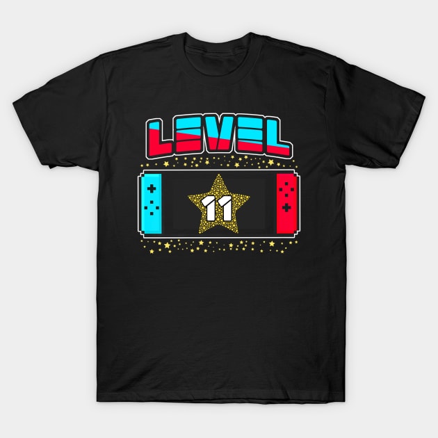 Level 11 Birthday Gifts Boy 11 Years Old Video Games T-Shirt by Tun Clothing